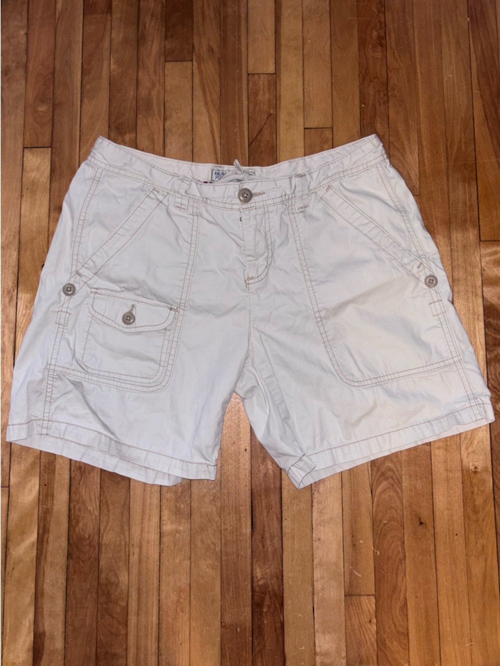 Ralph Lauren Cream Cargo Shorts with Button Pockets